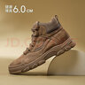 高哥增高鞋男款潮流户外男士登山鞋复古休闲男鞋百搭隐形内增高工装鞋 卡其色6cm 0732866-4XH 42 实拍图