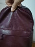 花迹（HUAJI）女包真皮双肩包女新款潮百搭时尚情人节头层牛皮女士软皮背包女 酒红色时尚 实拍图