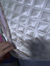 庭漫伊全包夹棉布艺绣花床头罩现代欧式防尘罩1.5m1.8m床头套2021年新款通用床靠背罩软包保护罩 绗绣米色 180cm 实拍图