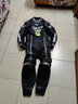 BERIK大眼摩托车连体皮衣赛车服重机车服男防摔赛道皮衣骑行服男 黑银色 3XL 实拍图