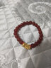 菜百首饰 黄金手链 黄金足金貔貅玛瑙手串 貔貅手链定价 HD 约1.20g（红色版） 实拍图