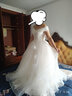 红妆饰佳 一字肩婚纱礼服2025新款仪式纱 新娘小个子出门纱拖尾主婚纱 6149浅香槟平地款 XL 实拍图