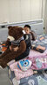 布玩乐 泰迪熊猫公仔陪睡觉抱枕毛绒玩具娃娃玩偶狗熊大号女孩生日礼物 玫瑰熊深棕（蓝白毛衣） 1.2米（+玫瑰花一朵） 实拍图