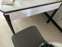 晨巢 岩板餐桌 实木餐桌椅组合现代简约可伸缩折叠吃饭桌子餐厅家具 12MM岩板餐桌-加厚111皮椅款 1.35米一桌六椅 实拍图
