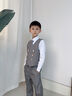 衣诺坊儿童西服马甲套装男童演出服灰色礼服 高级灰：马甲套装 120CM 实拍图