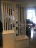 居佳丽 客厅玄关隔断柜座屏带鞋柜白色烤漆客厅屏风隔断柜现代简约GD126 屏风带柜子-右边放 长110cm 实拍图