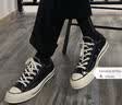 匡威（Converse）【滔搏运动】匡威男鞋女鞋低帮帆布鞋复古系带硫化鞋情侣款黑色 162058C 42.5 实拍图