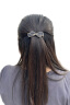 案妆 韩版发夹水晶小弹簧夹合金亮水钻顶夹女性头饰 蓝色（长6.7cm） 晒单实拍图