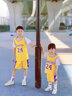 嫒嘻悠 （促销）儿童篮球服男童夏季训练套装女球衣短袖定制 科比24号黄色短袖套装 M【130-140cm,23-27kg】 实拍图