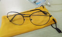 亨亚晟韩版复古文艺椭圆大框装饰眼镜架男女时尚金属平光镜眼镜 黑色框 实拍图