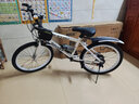 恒乐优 自行车儿童6-10岁变速山地小学生男女孩单车中大童18/20/22/24寸 变速字母白色+标配礼包 22寸适合身高135-160cm 实拍图