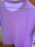 米子旗国潮风短袖t恤女2024新款夏季纯棉半袖宽松版情侣装男 红字6576左胸小 仙女紫 L 110-120斤 实拍图