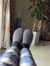 内泊NEIBO乳胶棉拖鞋男冬家居家用按摩抑菌防臭橡胶软底静音防滑女士 晨雾灰 41-42 大1码宽松 实拍图