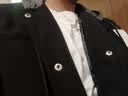 威登羊夹棉连帽呢子外套男中长款毛呢夹克大衣男秋冬季加厚黑色衣服男装 黑色夹克+黑色高领毛衣【两件 3XL (190) 195-230斤 实拍图