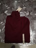 无印良品 MUJI 女式  天竺 高领毛衣 女款黑色长袖针织衫秋冬毛衫BAG05A0A 紫红色 XL 实拍图