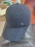 帽子男士秋冬季毛呢棒球帽百搭中老年加绒保暖帽爸爸款 灰色 可调节 实拍图