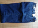AEMAPE苹果纯棉秋冬季牛仔裤中老年高腰深裆宽松直筒爸爸装百搭加绒长裤 （厚款）D款#深蓝色 32 (2尺5) 实拍图