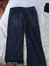 BILLION阔腿牛仔裤男宽松直筒夏秋季薄款中腰速干时尚轻商务休闲裤子155 深蓝(81内长) 33 (2.56尺) 实拍图