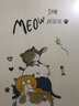 呢呢 卡通可爱猫咪防水墙纸贴画走廊墙壁贴纸儿童房卧室布置装饰墙贴自粘 顽皮叠叠猫 实拍图