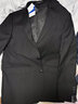 Colombass【四件套】西服套装男士商务职业正装西装男修身伴郎新郎结婚礼服 黑色四件套【外套+裤+两条领带】 XL/180(适合体重135-150斤) 实拍图