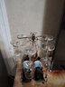 SingLe派创意红酒架摆件红酒杯高脚杯红酒杯架欧式葡萄酒架酒瓶架高脚杯架 花船-古铜色+优雅6支 实拍图