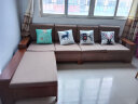 丽巢 实木沙发客厅组合家具中式现代转角沙发小户型木质沙发床两用17 四人位+贵妃榻 实拍图