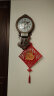 凯恩斯（KAIENSI） 挂钟客厅钟表欧式复古时钟摇摆石英钟表电波创意木质挂表家用 3340BB-带日历款-智能电波机芯 12英寸 实拍图