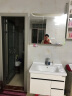 乾箭（QIANJIAN） 圆角弧度烤漆镜柜浴室柜组合简约卫生间镜子带置物架柜挂墙式 80厘米不带灯 实拍图