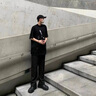 杉努（SHANNU）冰丝裤子夏季男拖地垂坠西装裤男士宽松薄款凉感直筒裤休闲长裤子 2028XK黑色【长裤】 L （约110-125斤可穿） 实拍图