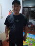 威廉爵驰短袖t恤男纯色潮牌ins五分港风宽松上衣服半袖夏季学生棉T恤休闲 A028黑色 2XL 实拍图