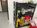 储达 置物架不锈碳钢货架层架厨房收纳架落地多层微波炉架子烤箱架家用储物架带护栏 三层高80cm【加厚碳钢】 长60cm宽30cm【围栏+调节】 实拍图