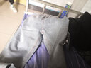 威廉爵驰宽松牛仔裤男直筒裤春秋季男式港风复古潮流ins休闲阔腿长裤 浅蓝色 XXXL 实拍图