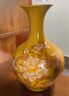 汪洋大海景德镇瓷器花瓶酒柜客插花家居装饰工艺品博古架陶瓷水培养花玄关 黄色赏瓶+木底座 实拍图