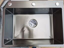 KOFEHLR厨房304不锈钢纳米水槽黑色加厚洗碗池大容量单槽手工洗菜台下盆  55*45CM  抽拉龙头黑色水槽套装 实拍图