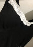 浪莎性感睡裙女侧边开叉小心机吊带莫代尔棉显瘦黑色睡衣 黑色 L（95-120斤） 实拍图