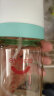 爱得利（evorie）婴儿吸管奶瓶 吸嘴奶瓶 一岁以上宽口径带手柄PPSU奶瓶 300ml绿 实拍图