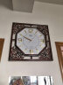 康巴丝(Compas)挂钟创意客厅石英钟表中式仿古工艺钟古典时尚电子时钟表挂墙 2525咖木 实拍图