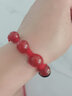 佳人饰界红玛瑙手链手串半成品黑曜石圆珠朱砂散珠子DIY礼物手工配件材料 红玛瑙10mm20颗送线 实拍图