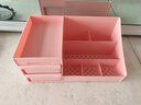 铁群岛大容量化妆品收纳盒桌面口红护肤品收纳整理盒多功能 三层抽屉式化妆品收纳盒-粉色 实拍图