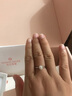 钻石世家18K金钻石戒指 倾心一诺 群镶克拉效果求婚订婚钻戒设计小众款 主石13分 11号 实拍图