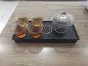 瓷牌茗茶具（cipaiming teaset） 茶具套装小套功夫茶壶便携一壶四杯家用会客泡茶器小茶台 玻璃冰露一壶四杯+磁石干泡盘 实拍图