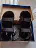 回力凉鞋男2025冬季男士运动休闲户外轻便软底外穿沙滩鞋透气防滑鞋子 黑色-皮 43 实拍图