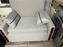 翼度空间坐卧两用床铁 实木沙发床多功能两用 客厅书房折叠床沙发变床组合 浅灰色1133-37 外径1.15米乳胶款 无储物 单人位 实拍图