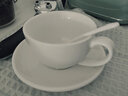 楚歌质优品300ml欧式陶瓷咖啡杯套装拉花杯拿铁杯卡布奇诺杯泽田杯花式 大白色300ml 实拍图