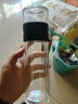 凌艾茶水分离泡茶杯双层隔热玻璃过滤个人专用便携茶杯子男士水杯 黑色500ml加厚高档玻璃 双层防烫 实拍图