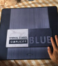 现代翼蛇 简约蓝灰电竞游戏鼠标垫中小号 450*400*3mm锁边加厚电脑书桌键盘垫 蓝灰色 实拍图