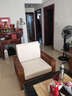 贝特森 沙发 实木沙发  中式实木布艺转角沙发组合可拆洗客厅家具  标准版【胡桃色】 单人位+四人位+贵妃榻+茶几 实拍图