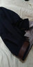 休闲裤男高腰宽松纯棉直筒商务爸爸装男裤中老年春秋长裤子加绒加厚款 黑色+藏青 34（2尺7腰围） 实拍图