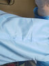 格润欧尚夏季休闲短袖衬衫男半袖纯色商务工装衬衣职业正装男装衬衫上衣 浅蓝短 XL 实拍图