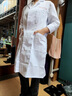 乾朗白大褂实验服医学生化学实验服女美容院技师大褂工作服卫生防尘服 实拍图
